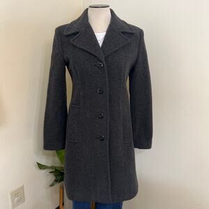 Fleet Street Grey Wool Blend Peacoat SizeXS